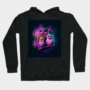 pink owls Hoodie